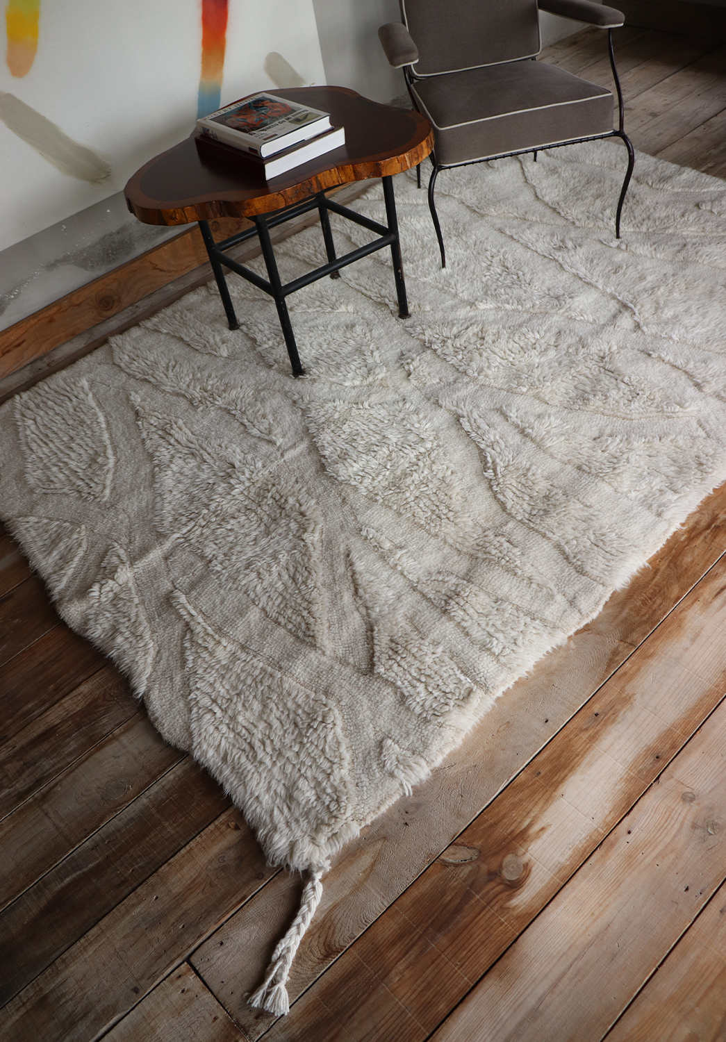 картинка Шерстяной стираемый ковер Enkang Ivory 200*300