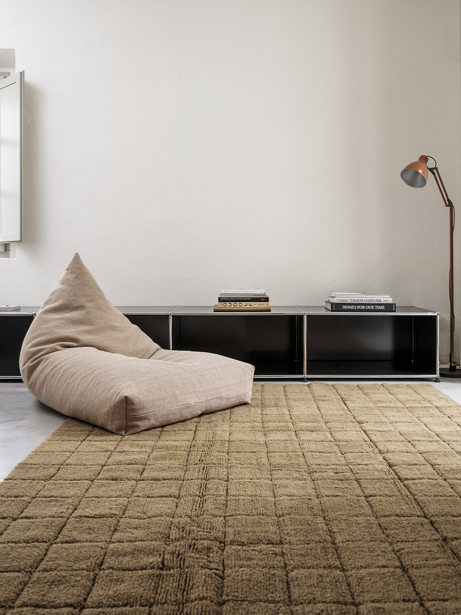 картинка Шерстяной стираемый ковер Мозайка охра 170х240