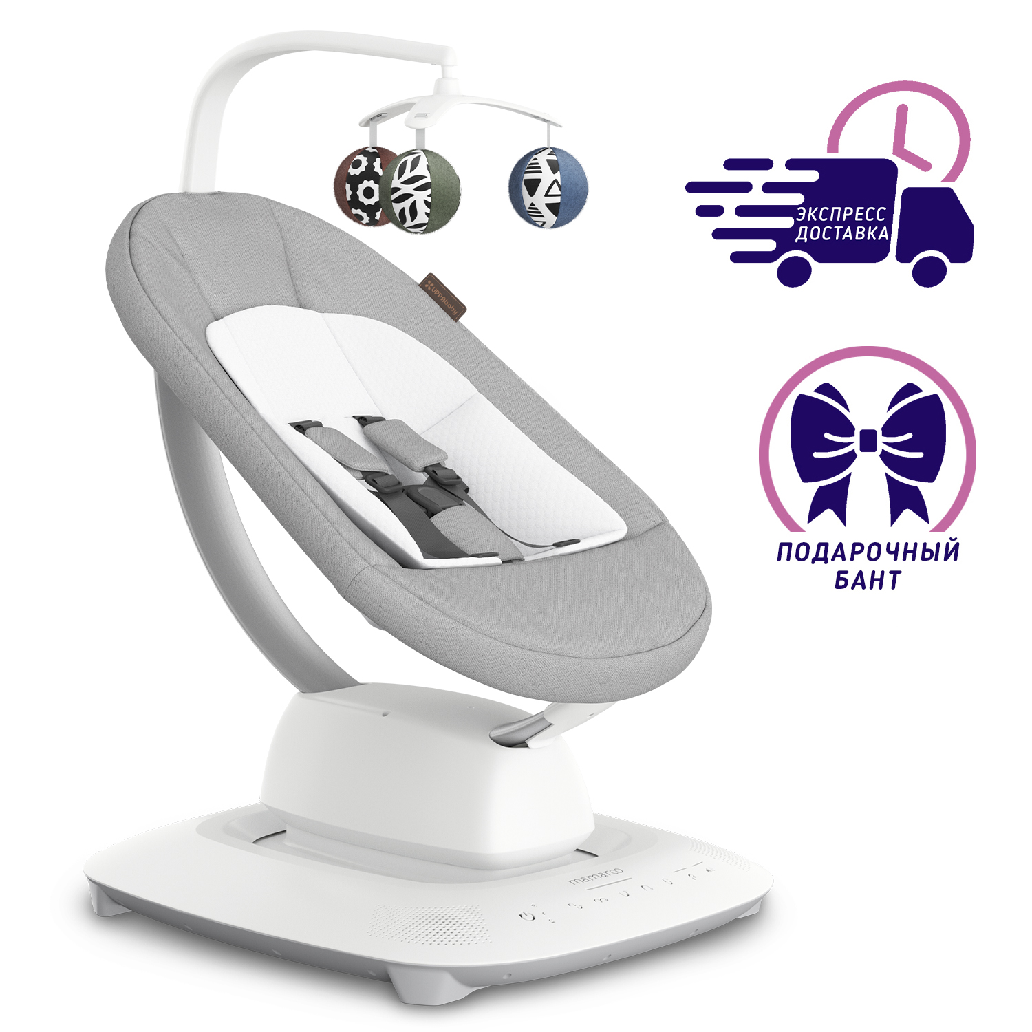 картинка Кресло-качалка UPPAbaby Mamaroo Stella - Grey Melange