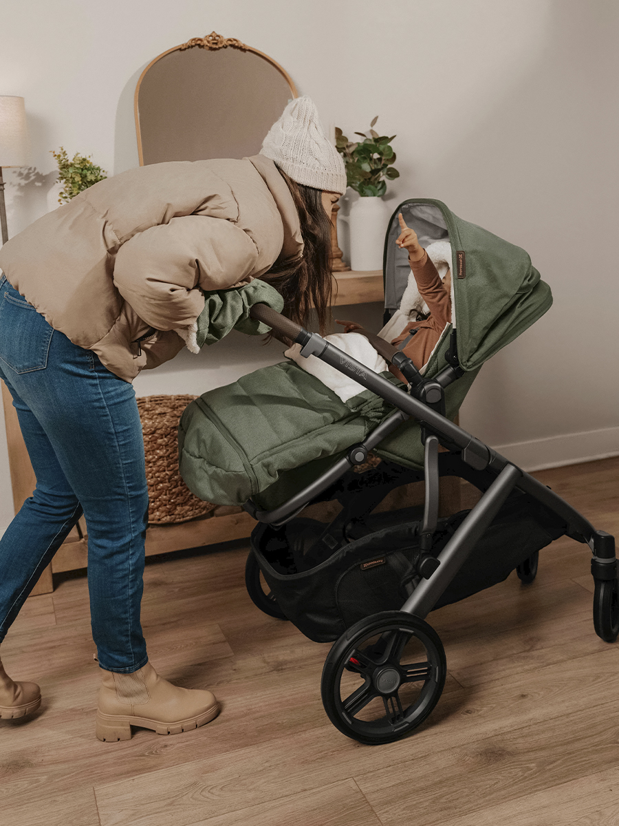 картинка Чехол-конверт утепленный с мехом UPPAbaby EVELYN болотный