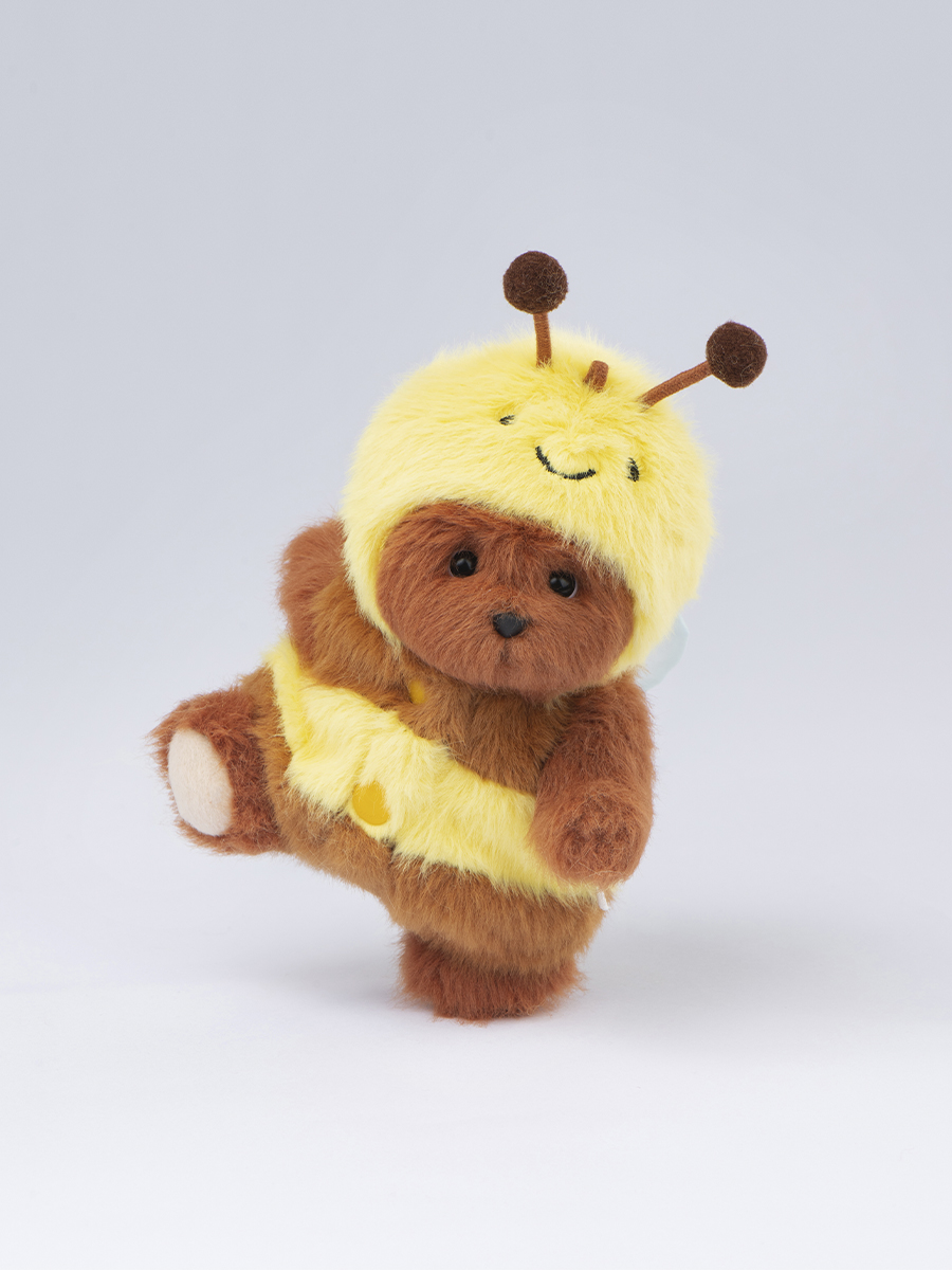 картинка Lina Медведь каштановый Пчелка брелок XS (±15 см) 