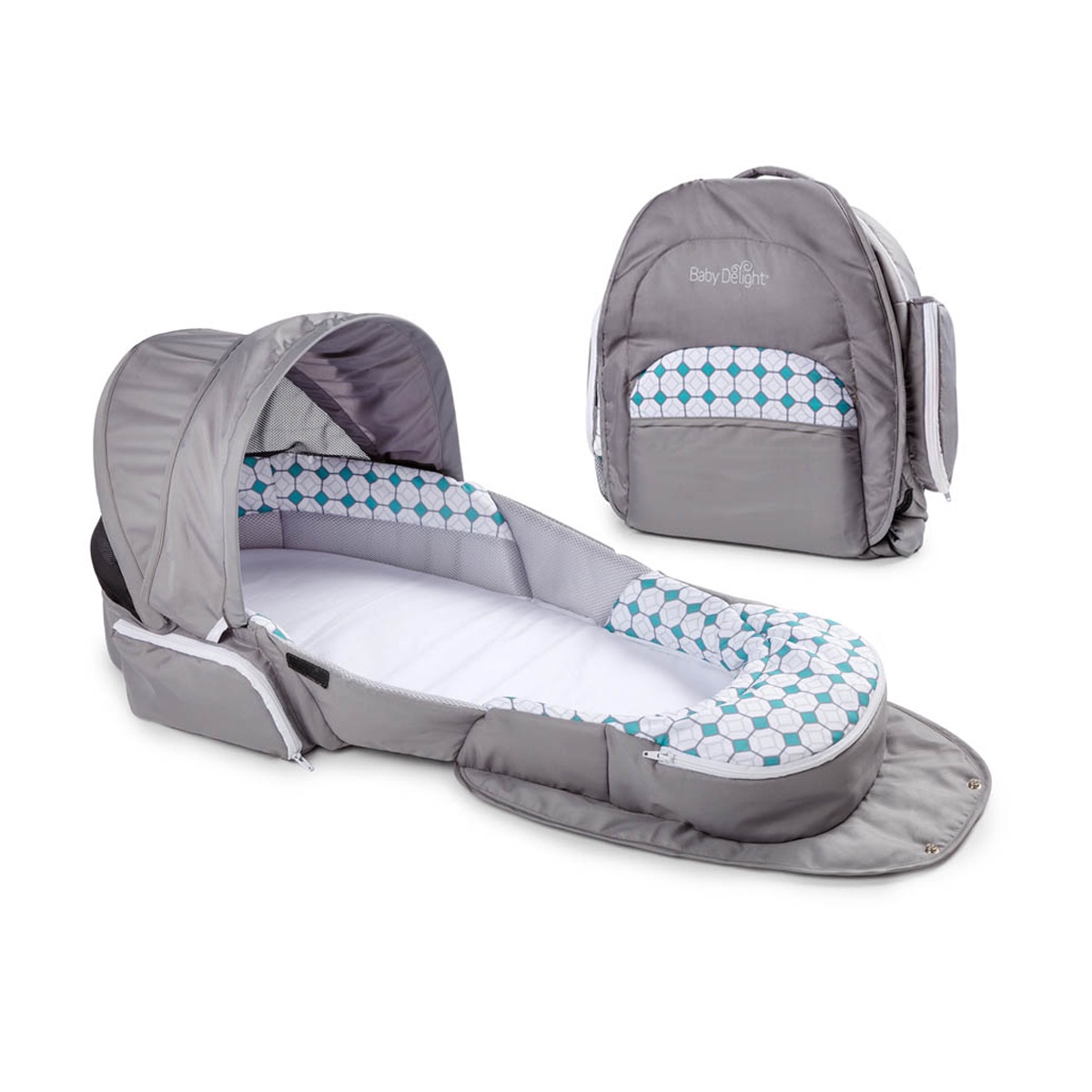 картинка Складная кроватка Baby Delight Traveler BL серая