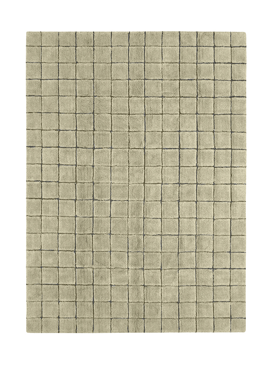 картинка Шерстяной стираемый ковер Мозайка хаки 170х240