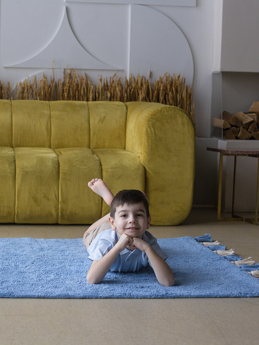 картинка Хлопковый ковер Lillaland COLORFUL BLUE 120*180