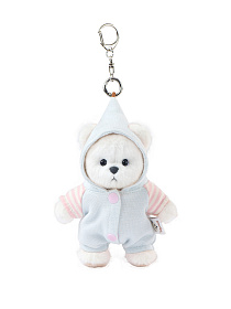 Lina Медведь белый в костюмчике Мятная карамелька брелок  XS (±15 см)  