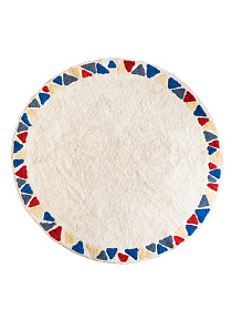 Хлопковый ковер Lillaland Геометрия красно-синий D140