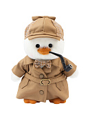 Lina Утенок Шерлок в одежде детектива S (±20 см)  белый