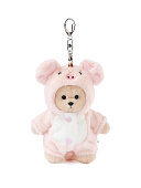 Lina Медведь молочный в костюмчике Хрюшка брелок  XS (±15 см)  