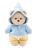 Lina Медведь Эверест молочный в голубом худи и желтых штанишках M (±30 см)  