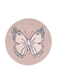 Ковер бабочка винтажный бежевый 160D