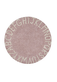 Ковер круглый Алфавит Round ABC (розовый) 150D
