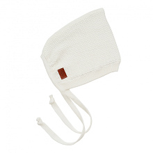 Шапочка вязаная из 100% хлопка Кремовый (40-42 см)