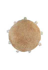 Подушка напольная молочная с кисточками 48d