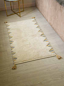 Хлопковый ковер Lillaland Кантри горчично-синий 120*180