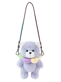 Lina Медведь Карманная серия Радужный цветочный медведь XS (±15 см) фиолетовый цвет  