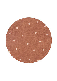 Ковер Горошек каштановый D140