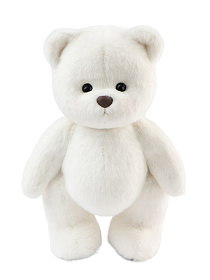 Lina Медведь (длинная шерсть) M (±30 см) белый цвет  