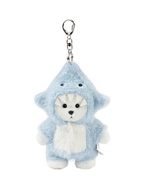 Lina Медведь молочный в костюмчике Акула брелок  XS (±15 см)  