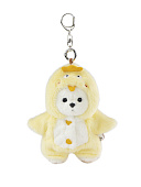 Lina Медведь белый в костюмчике Цыпленок брелок  XS (±15 см)  
