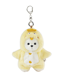 Lina Медведь белый в костюмчике Цыпленок брелок  XS (±15 см)  