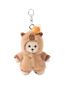 Lina Медведь молочный в костюмчике Капибар брелок  XS (±15 см)  