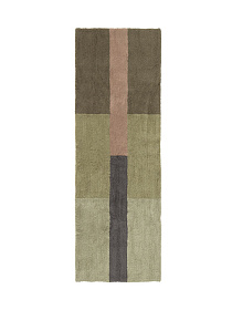 Шерстяной стираемый ковер дорожка Хром Пыльная роза 80x230