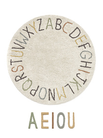 Ковер круглый Алфавит Round ABC (разноцветный) 120D