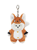 Lina Медведь белый в костюмчике Лиса брелок  XS (±15 см)  