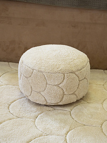 Подушка-пуф Lillaland Узор чешуя натуральная 50*35