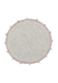 Ковер с помпонами винтажный нюдовый 120D