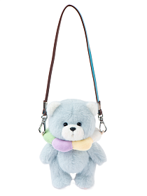 Lina Медведь Карманная серия Радужный цветочный медведь XS (±15 см) синий цвет  