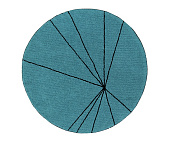 Ковер Trace Лучи бирюзовый 160D