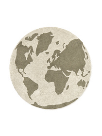Ковер круглый Карта мира 120D